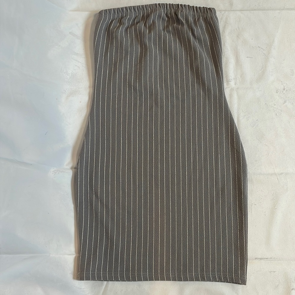Striped Strapless dress